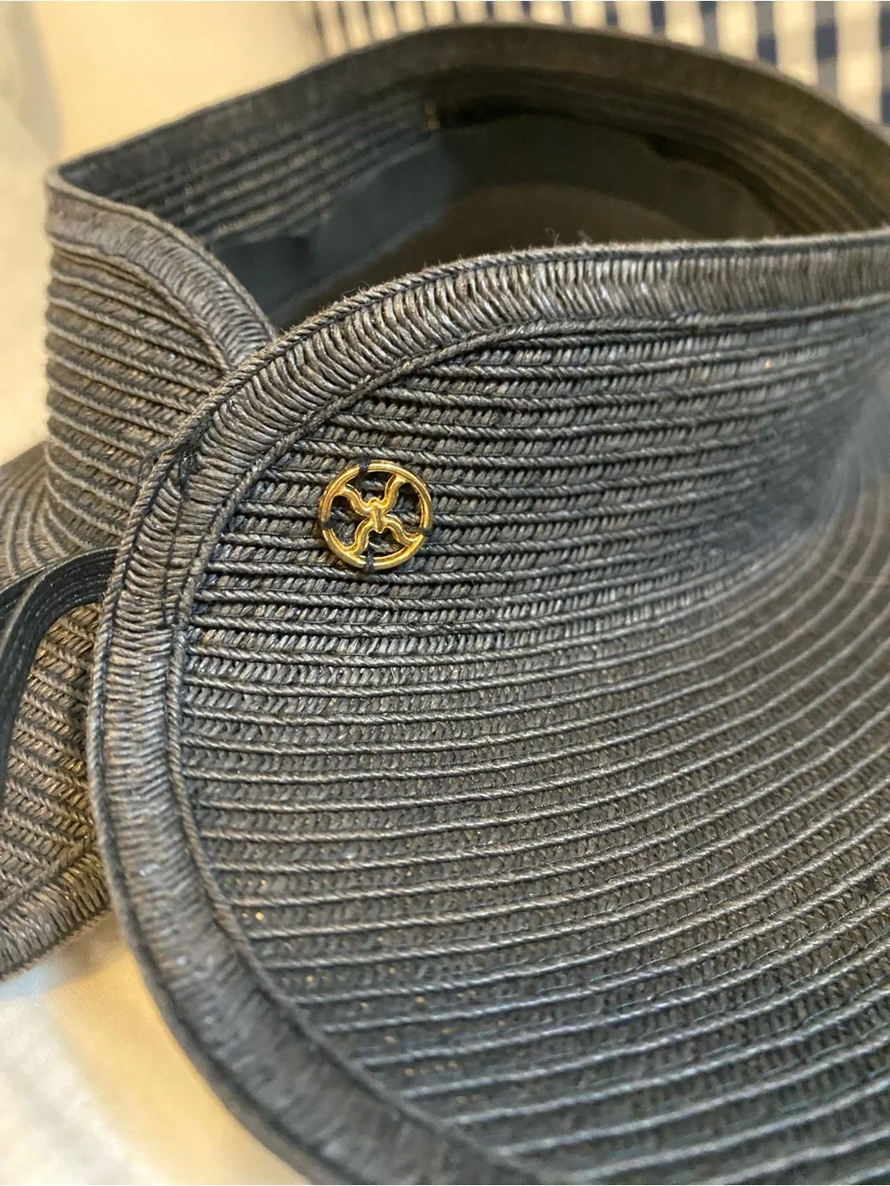 Vix Paula Hermanny Hat Women’s Straw Visor Black Sun Hat Beach Resort Wear
